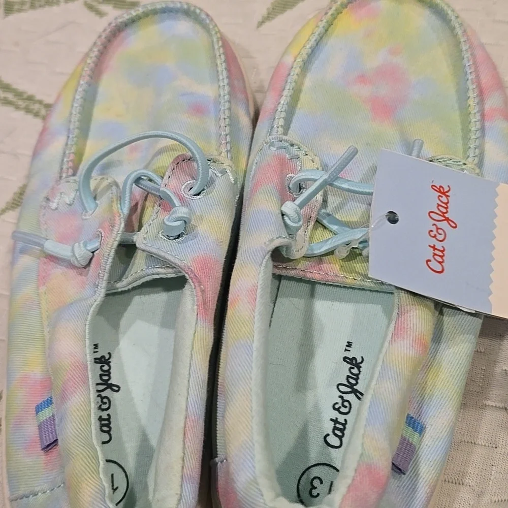 ❤️10/$40 New Cat & Jack Pastel Tie-Dye Moccasins